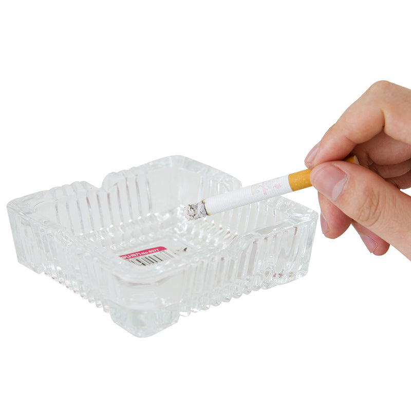 Thickened Glass Cylinder Ashtray