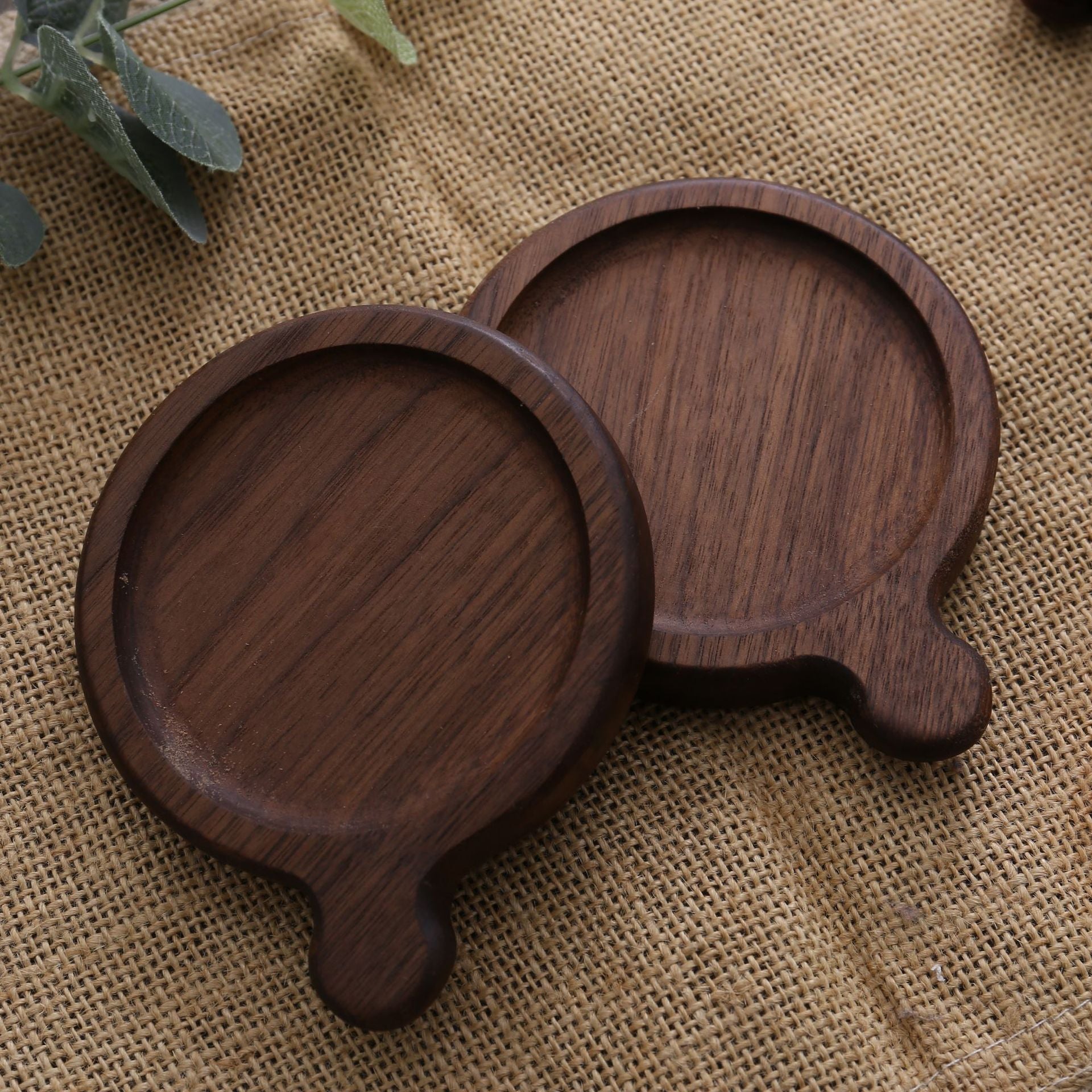 Black Walnut Square Wooden Coasters