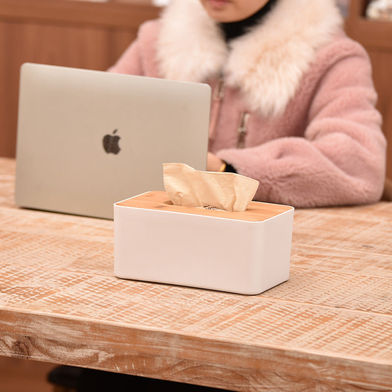 Nordic Bamboo Tissue Box Cover