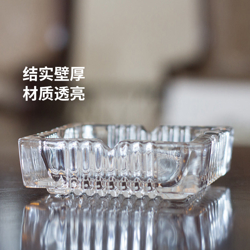 Thickened Glass Cylinder Ashtray