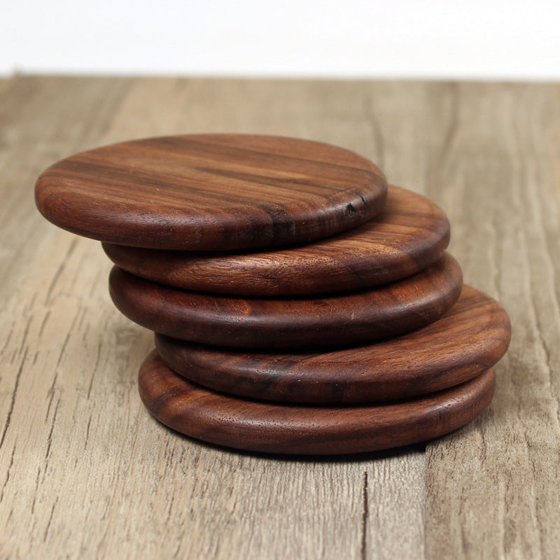 Black Walnut Square Wooden Coasters