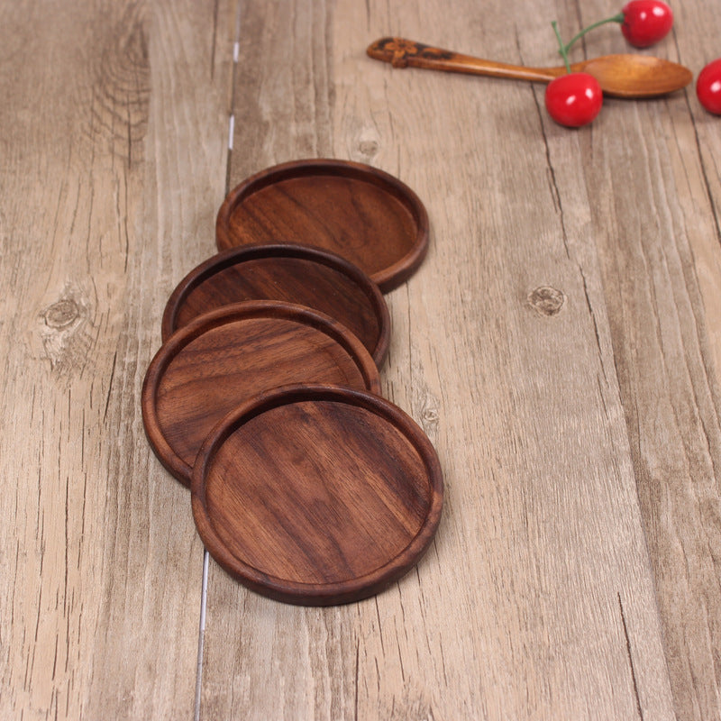 Black Walnut Square Wooden Coasters