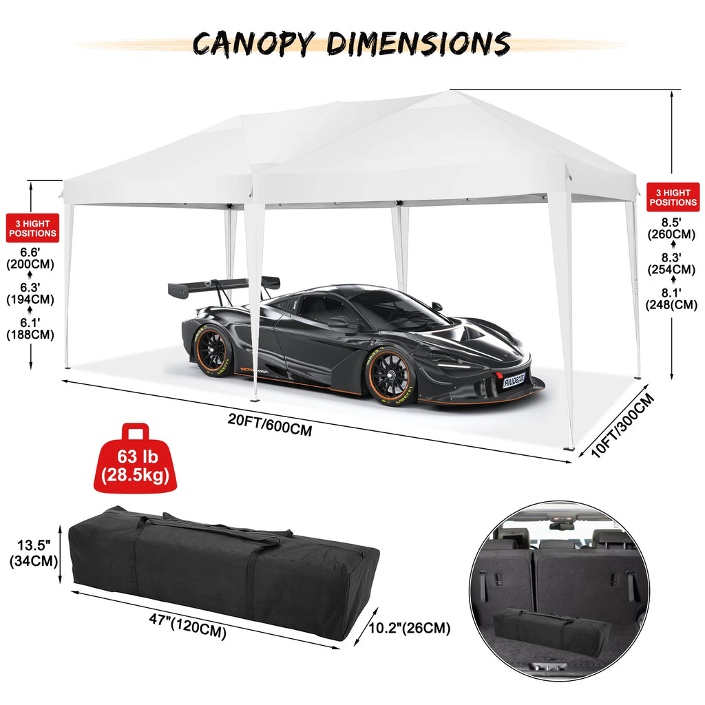 10x20 Pop-Up Canopy Tent