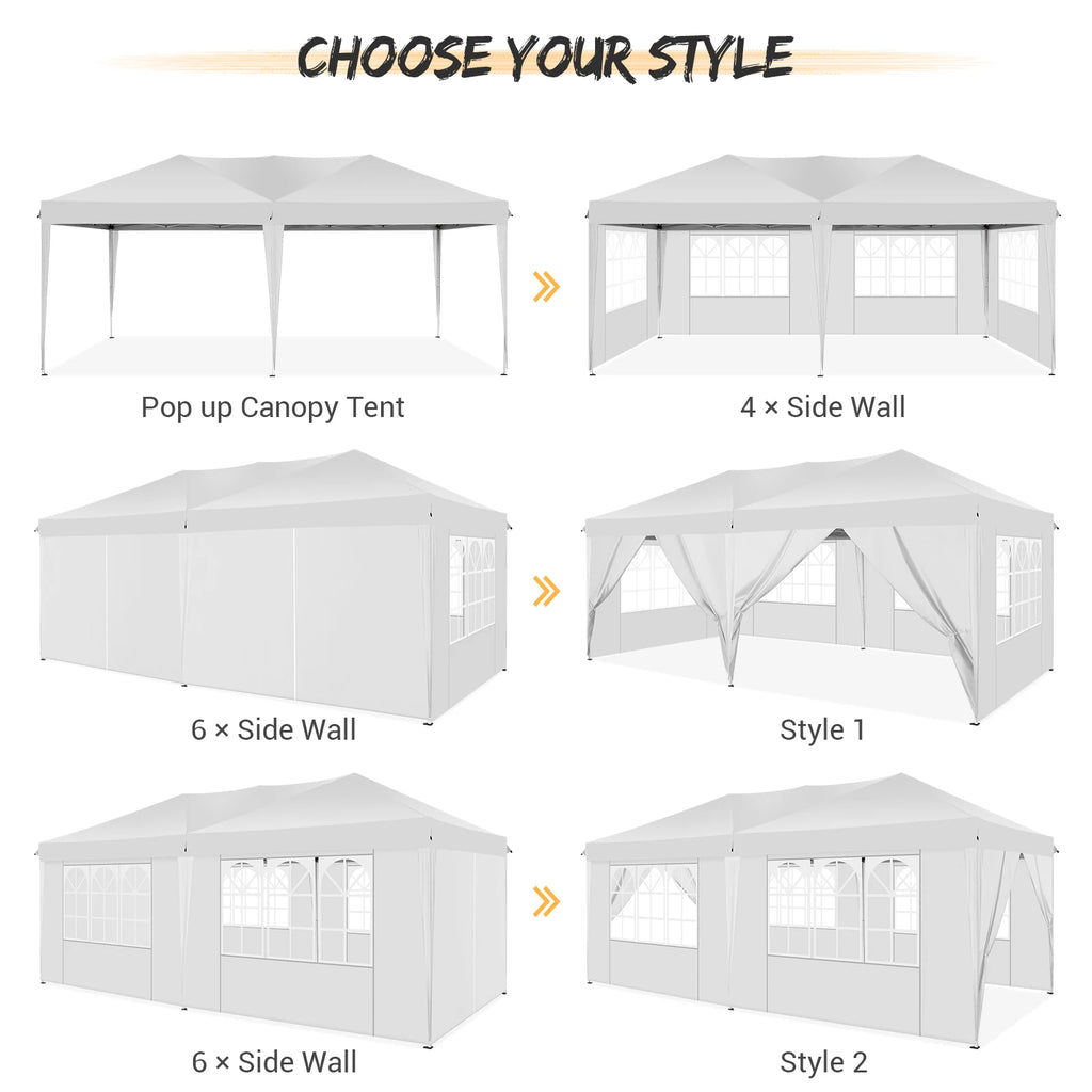 10x20 Pop-Up Canopy Tent