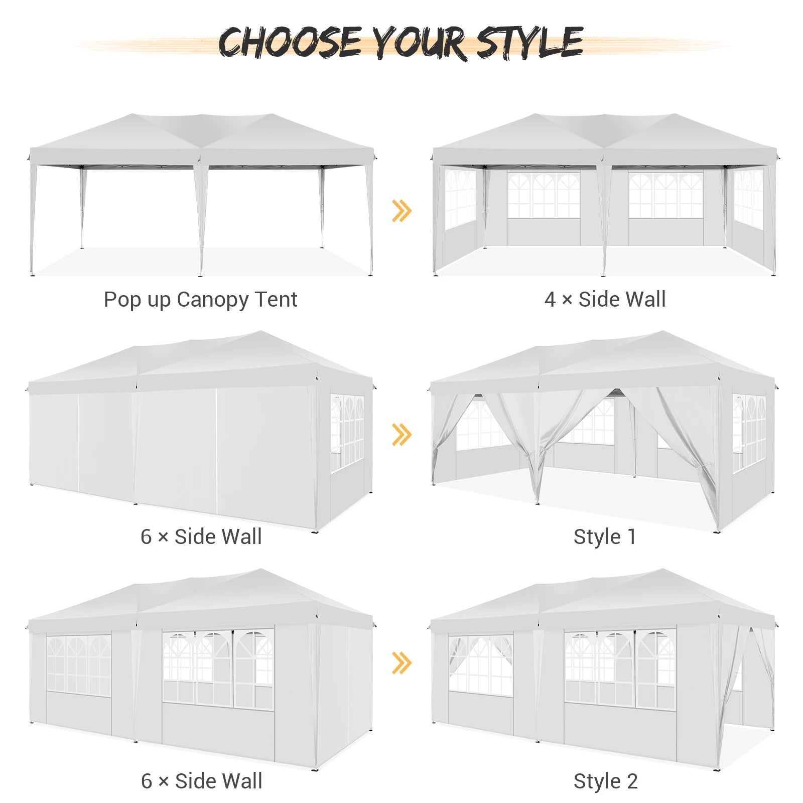 10x20 Pop-Up Canopy Tent