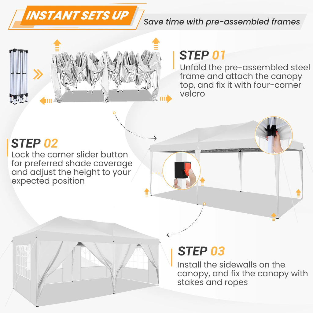 10x20 Pop-Up Canopy Tent