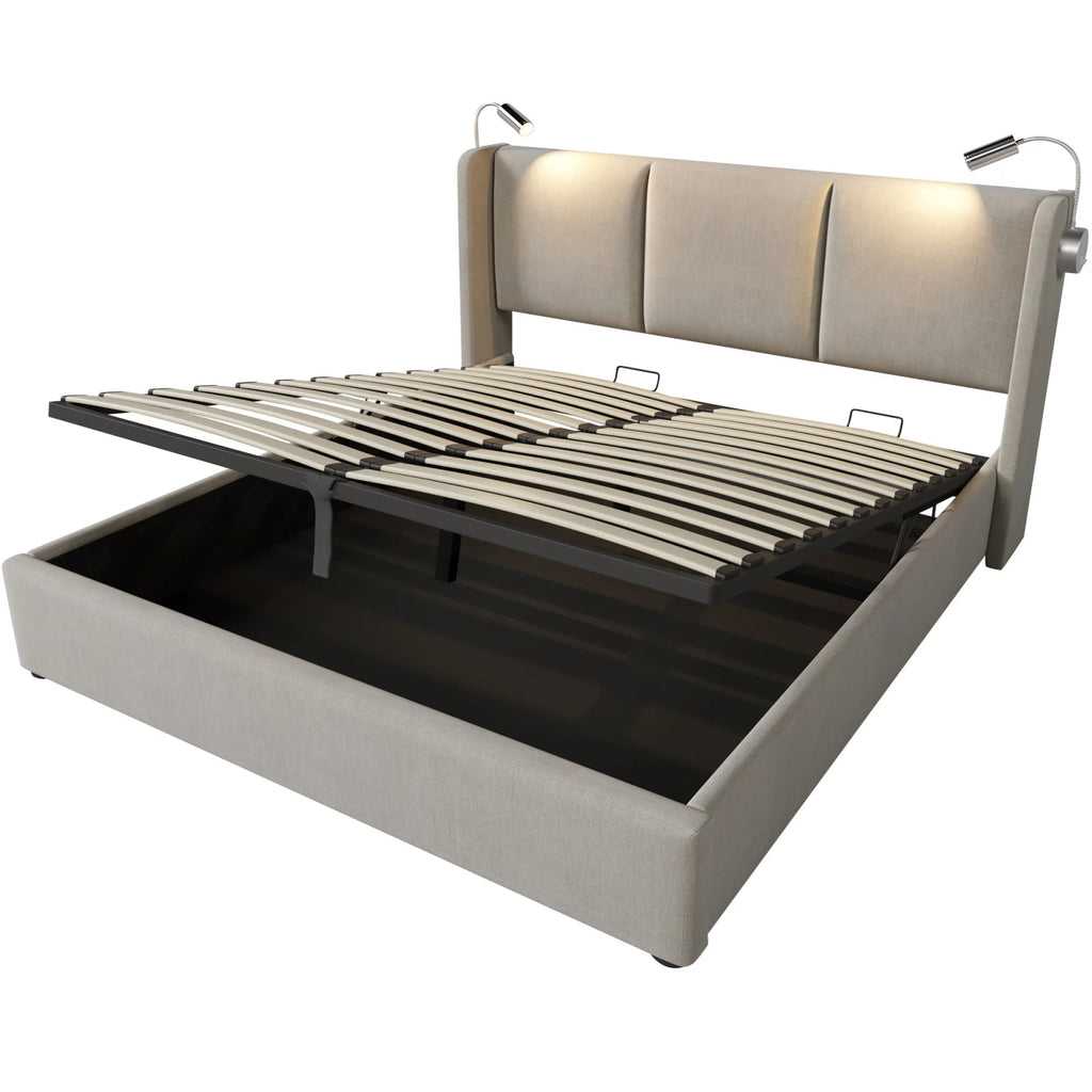 Linen Chest Bed With Lamp