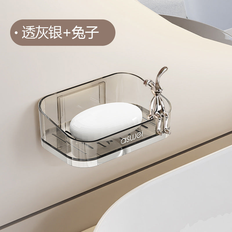 Wall-Mounted Double-Layer Soap Rack
