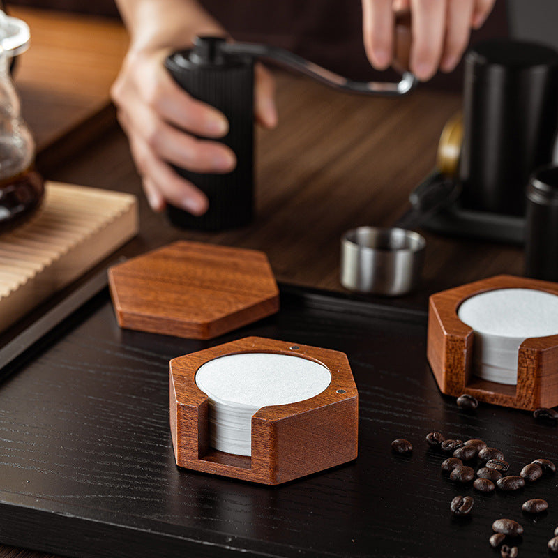 Wooden Coffee Filter Paper Holder - 51/53/58mm