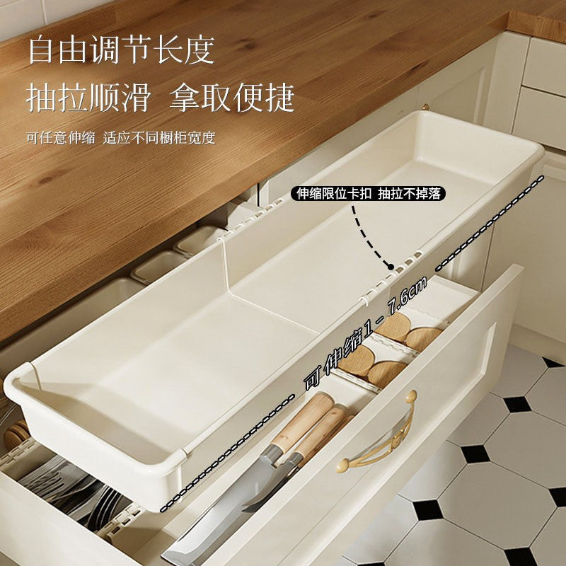 Retractable Drawer Cutlery Organizer