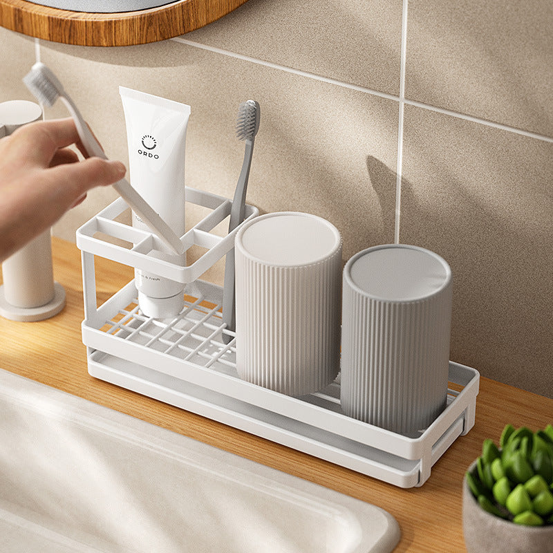 Bathroom Toothbrush & Gargle Cup Rack