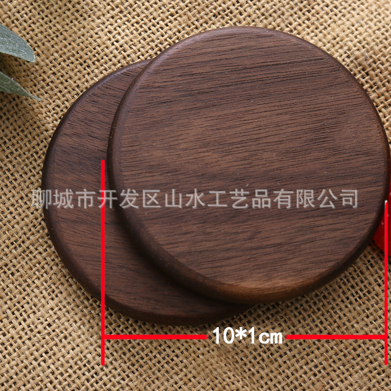 Black Walnut Square Wooden Coasters