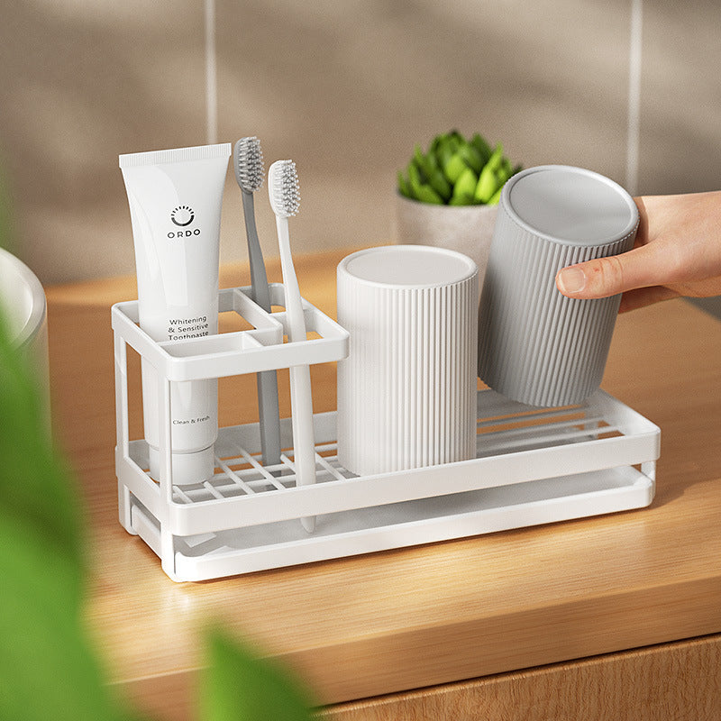 Bathroom Toothbrush & Gargle Cup Rack
