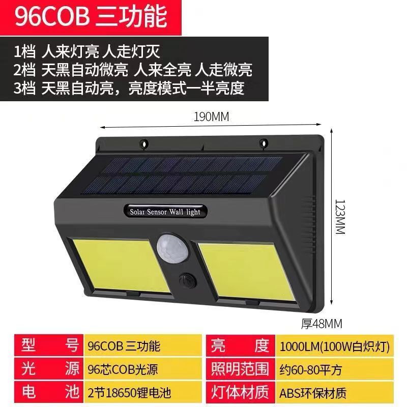 Solar Motion Sensor Street Wall Lamp
