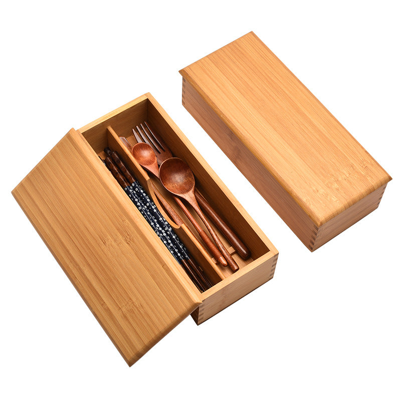 Japanese Cutlery Storage Box with Lid