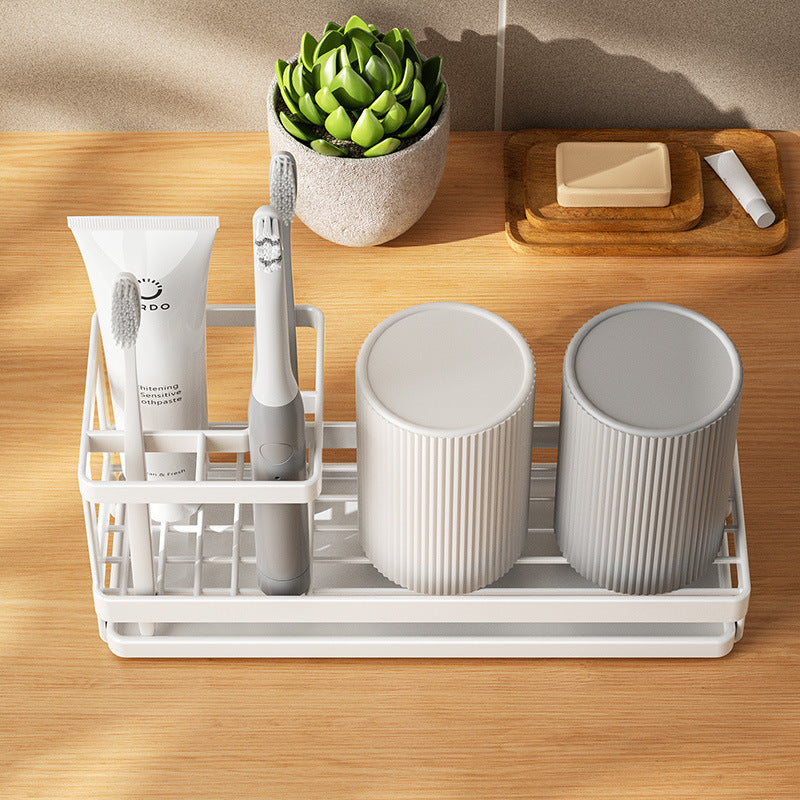 Bathroom Toothbrush & Gargle Cup Rack