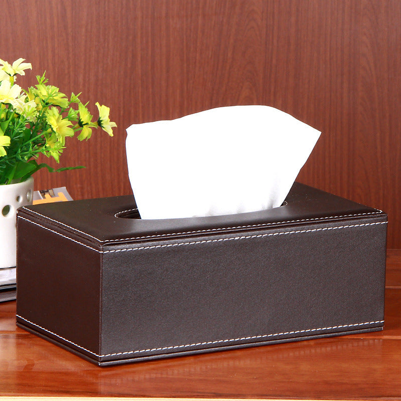 Leather Rectangular Tissue Box Cover
