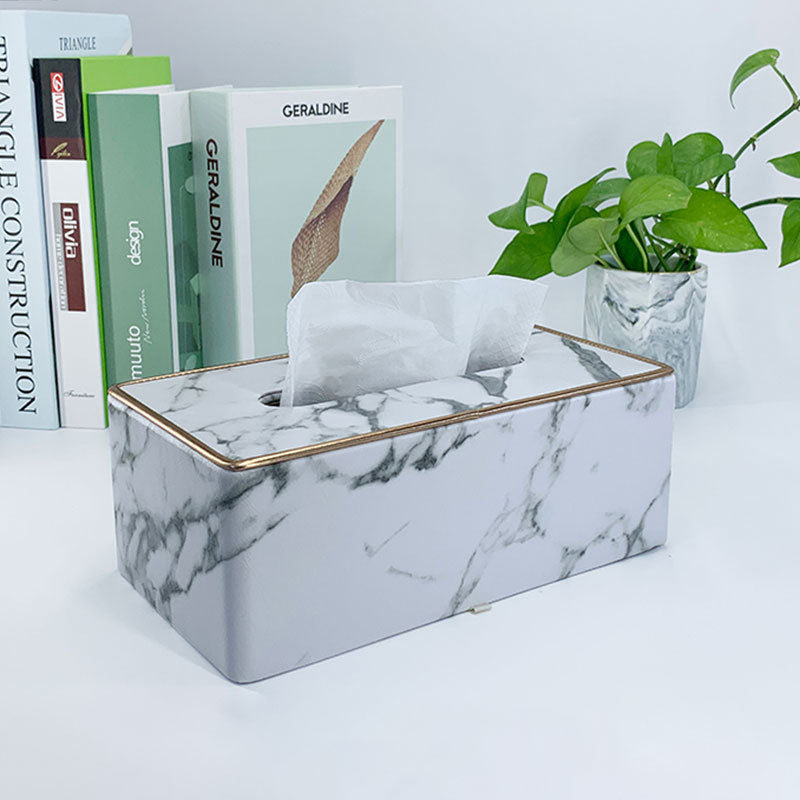 Leather Rectangular Tissue Box Cover