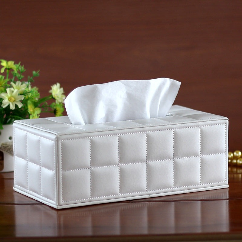 Leather Rectangular Tissue Box Cover