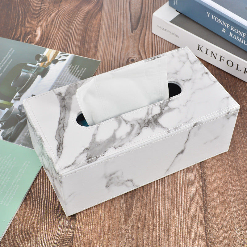 Leather Rectangular Tissue Box Cover