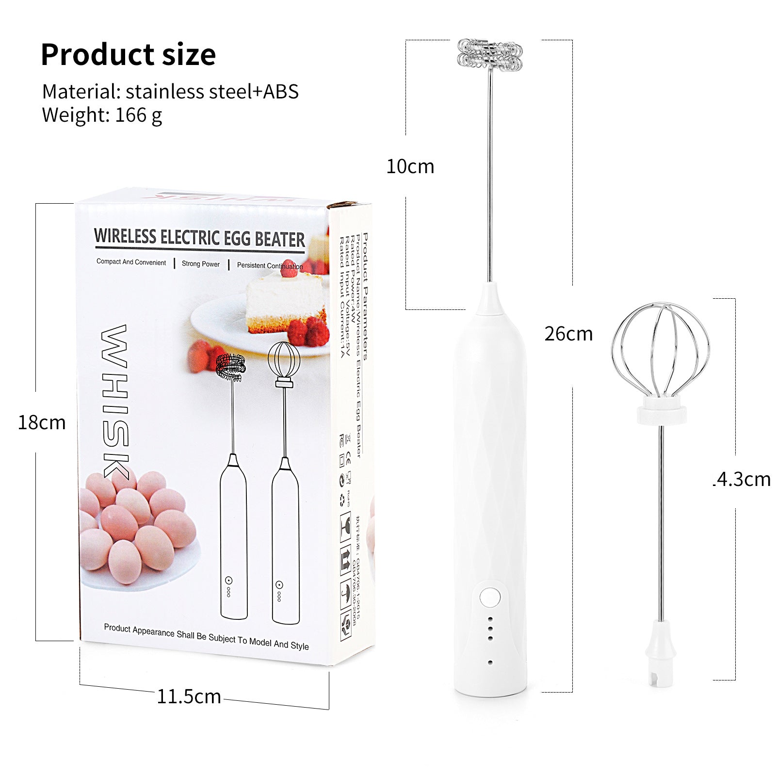 Cordless Milk Frother & Egg Beater
