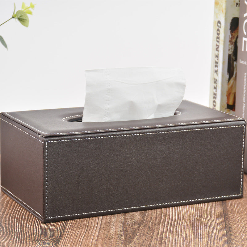Leather Rectangular Tissue Box Cover