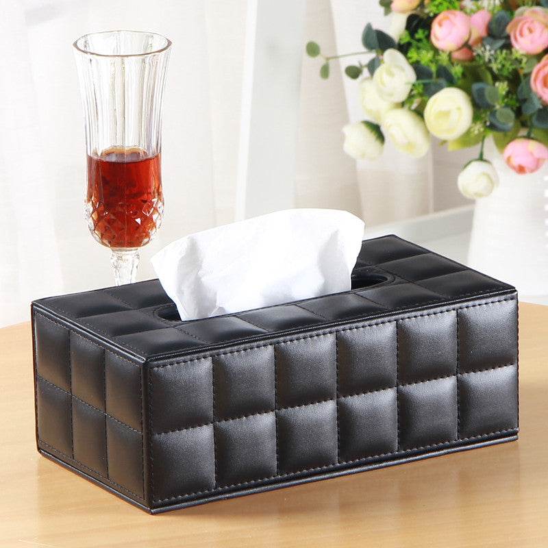 Leather Rectangular Tissue Box Cover