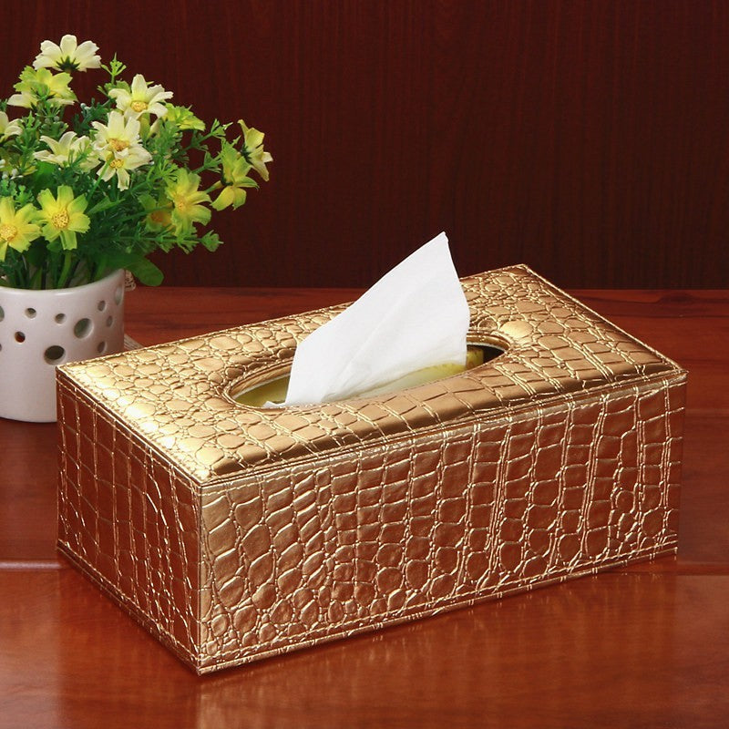Leather Rectangular Tissue Box Cover