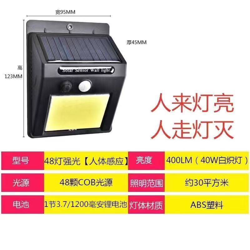 Solar Motion Sensor Street Wall Lamp