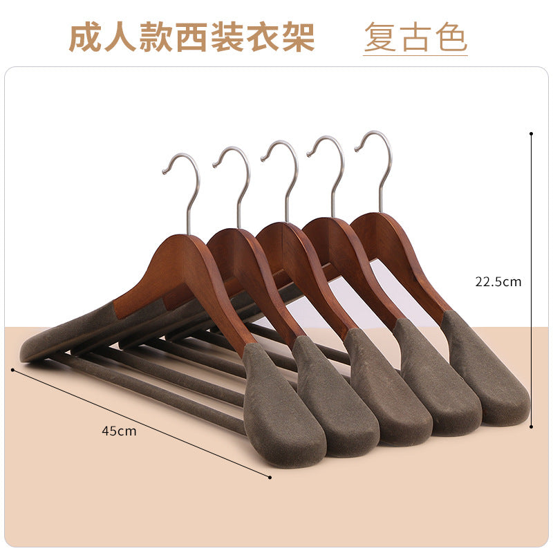 Solid Wood Wide-Shoulder Suit Hanger