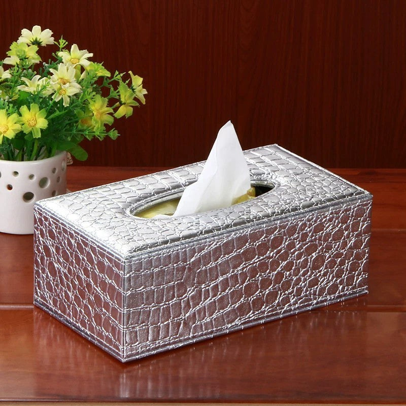 Leather Rectangular Tissue Box Cover
