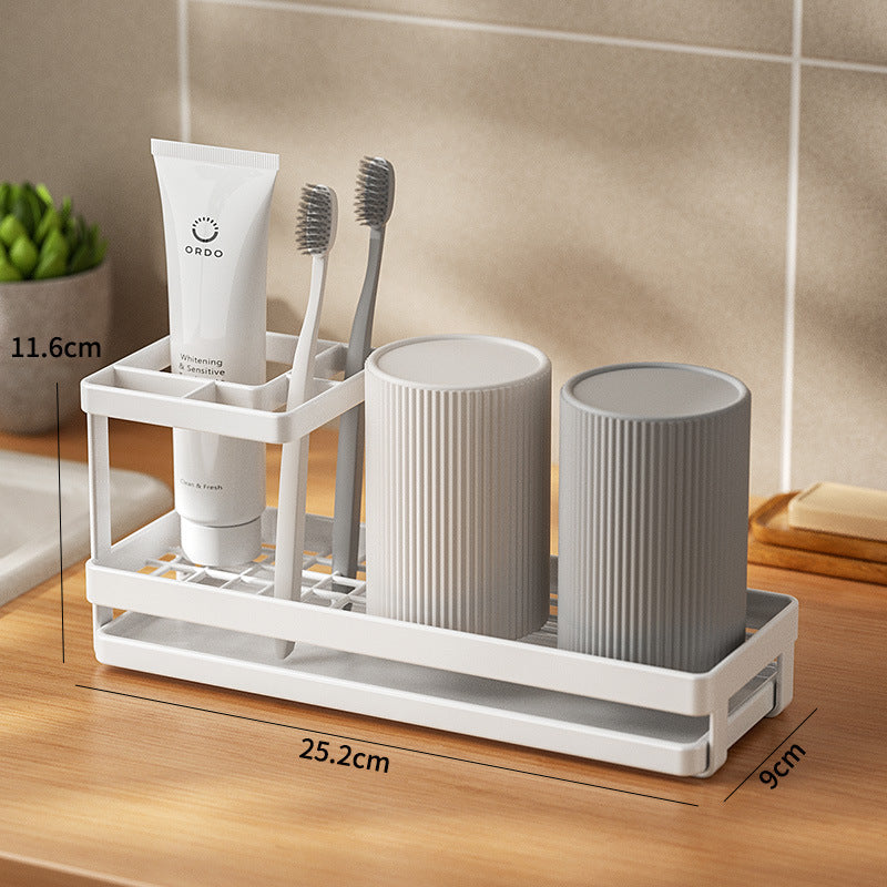 Bathroom Toothbrush & Gargle Cup Rack