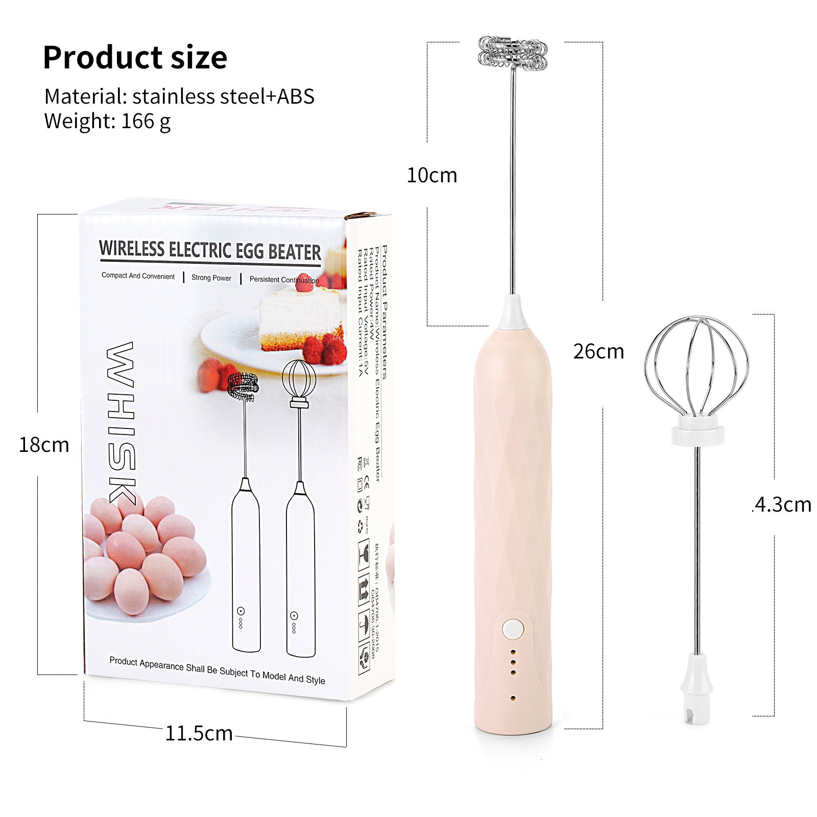 Cordless Milk Frother & Egg Beater