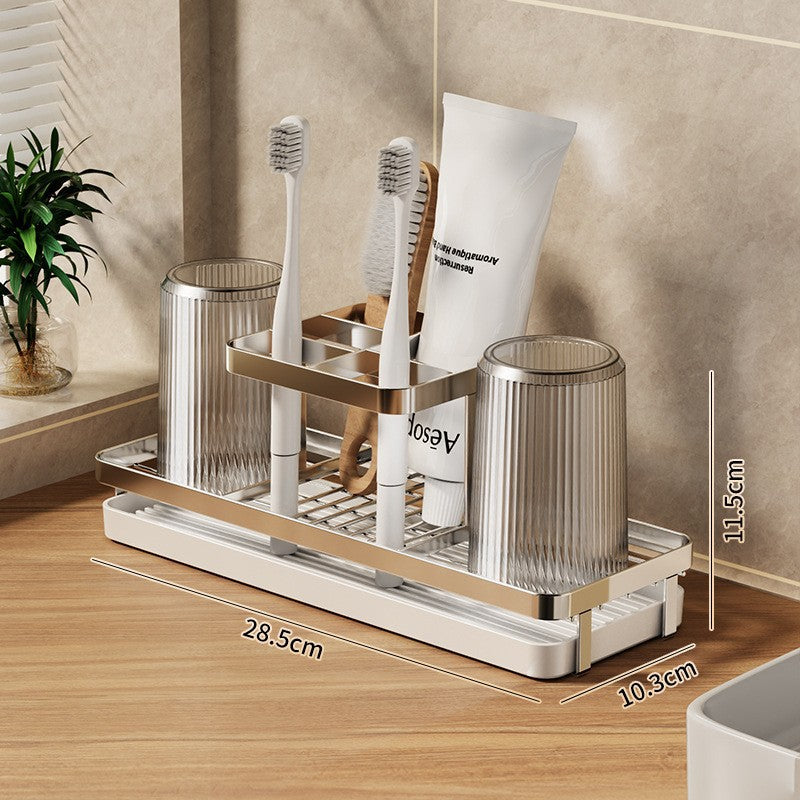 Bathroom Toothbrush & Gargle Cup Rack