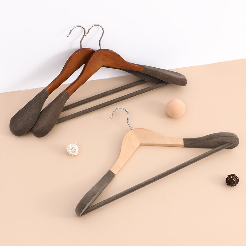 Solid Wood Wide-Shoulder Suit Hanger