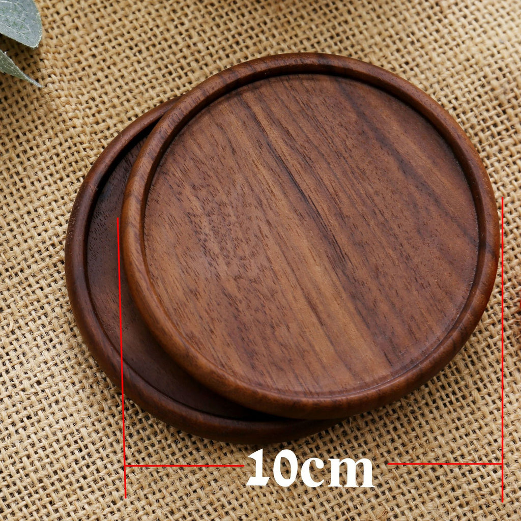Black Walnut Square Wooden Coasters