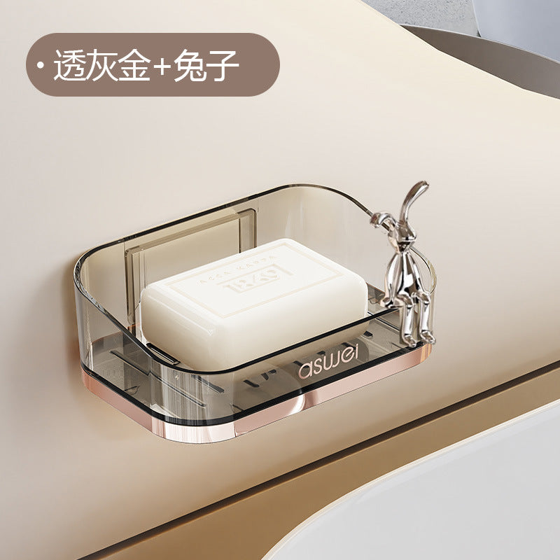 Wall-Mounted Double-Layer Soap Rack