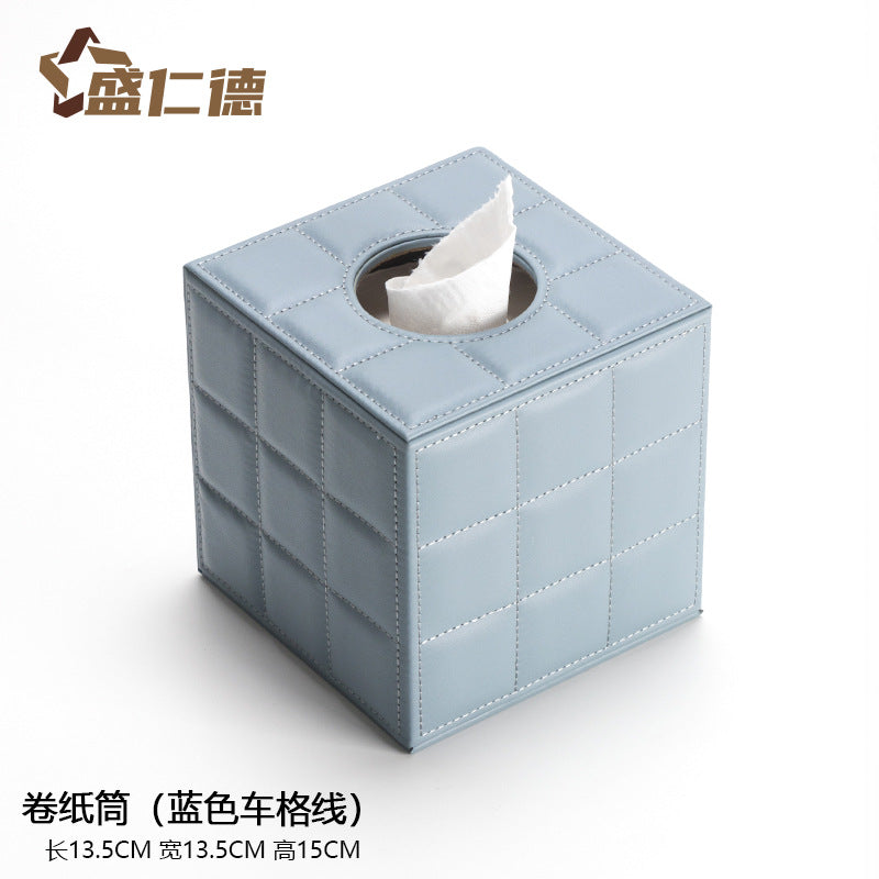 Leather Square Toilet Roll Holder Box