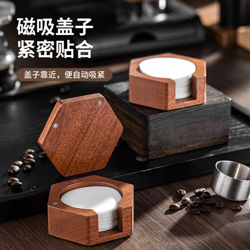Wooden Coffee Filter Paper Holder - 51/53/58mm