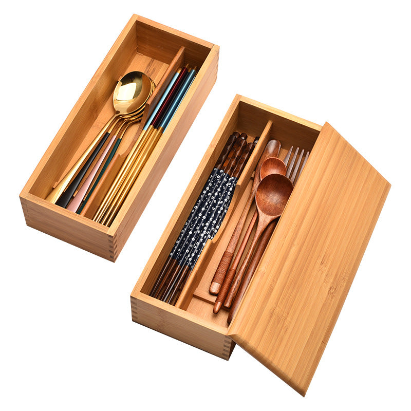 Japanese Cutlery Storage Box with Lid