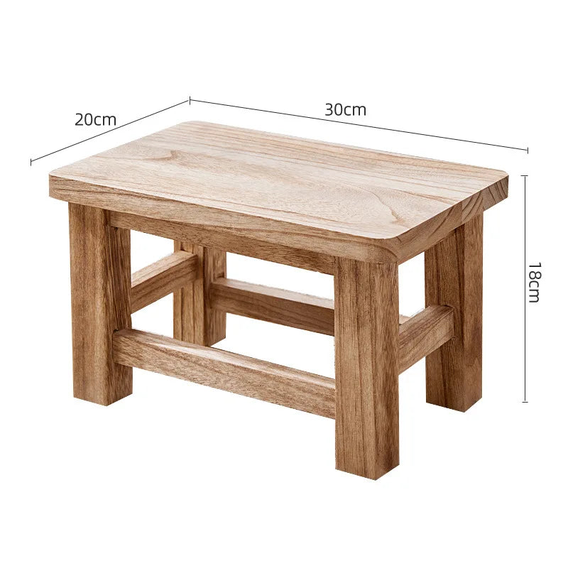 Paulownia Wood Shoe Stool