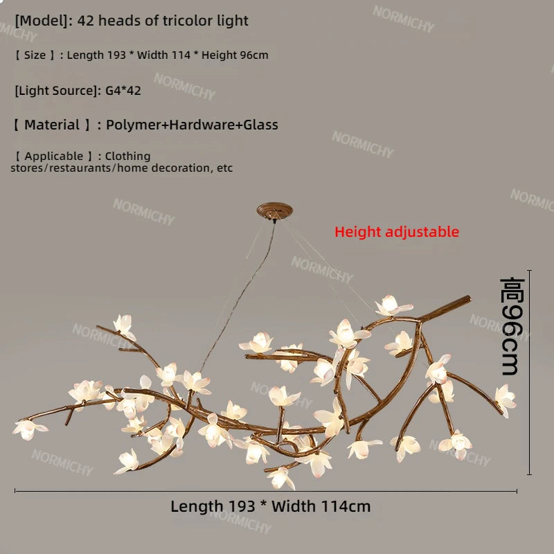 Lotus Branch Pendant Light - Wabi-Sabi