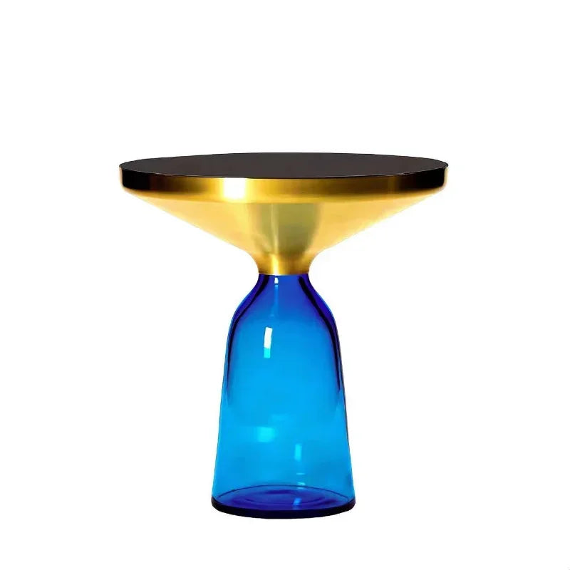 Round Glass Nordic Side Table