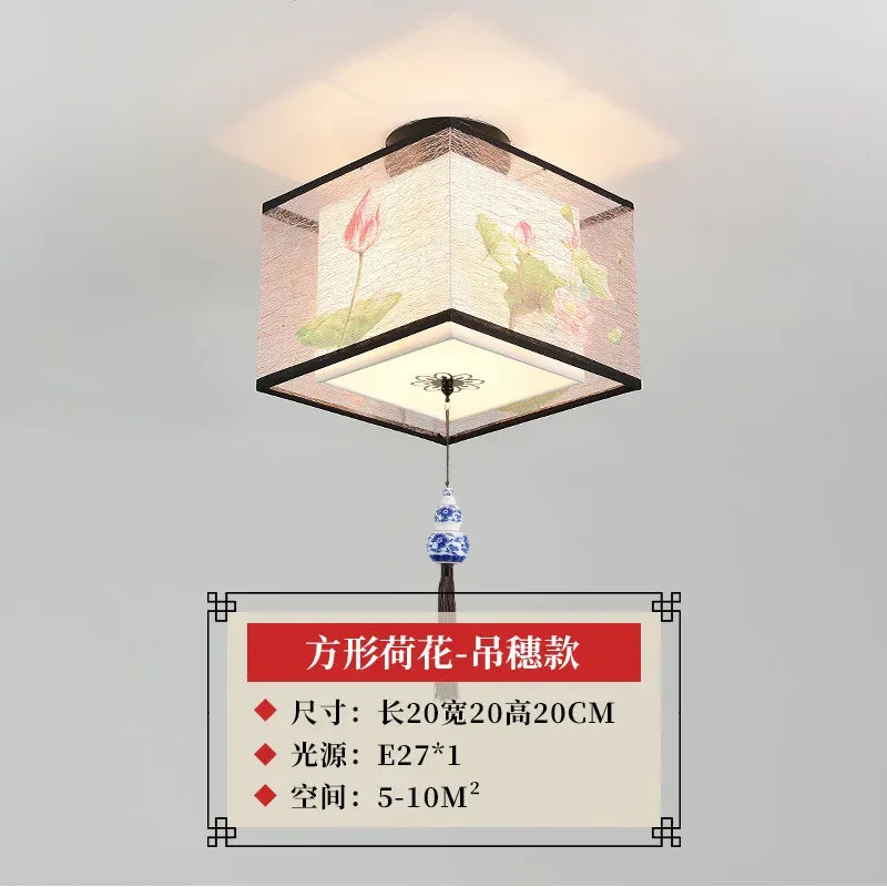Chinese Lotus Pendant Ceiling Light