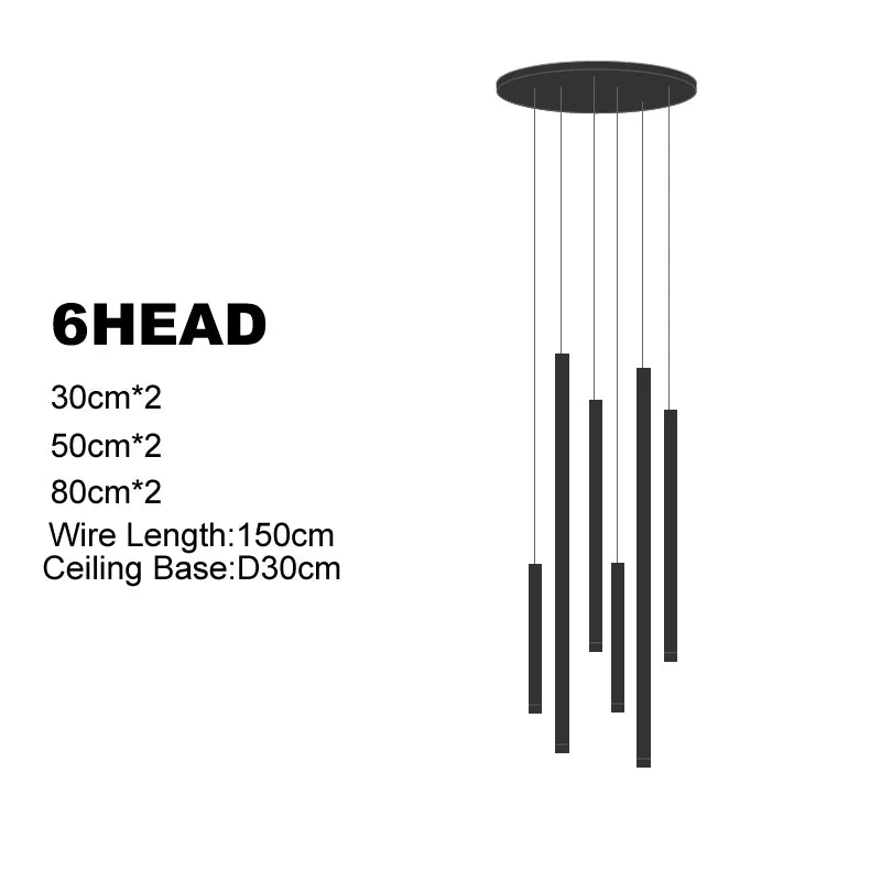 Multi-Head Luxury LED Pendant Light