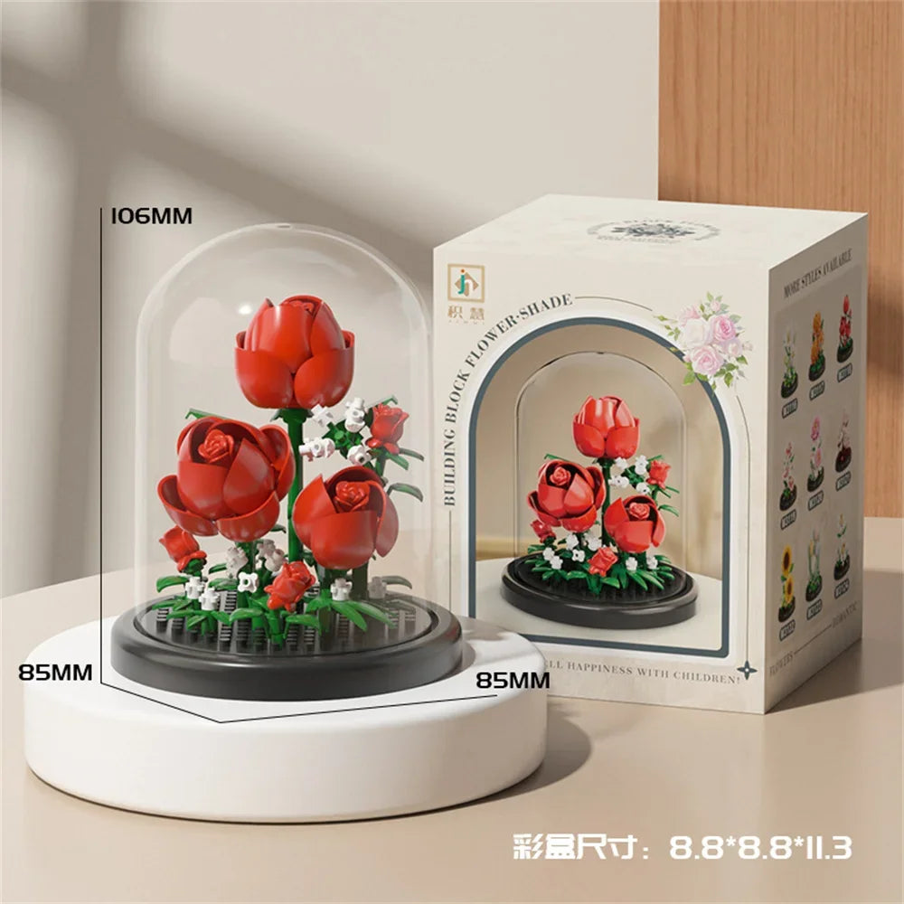 Eternal Flower Bouquet Building Block Set