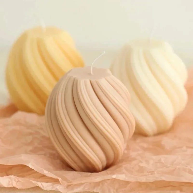 3D Geometric Wave Candle Mould