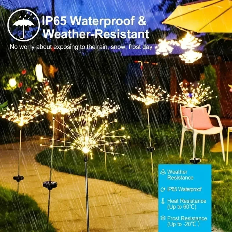 Solar Firework Lights With Remote
