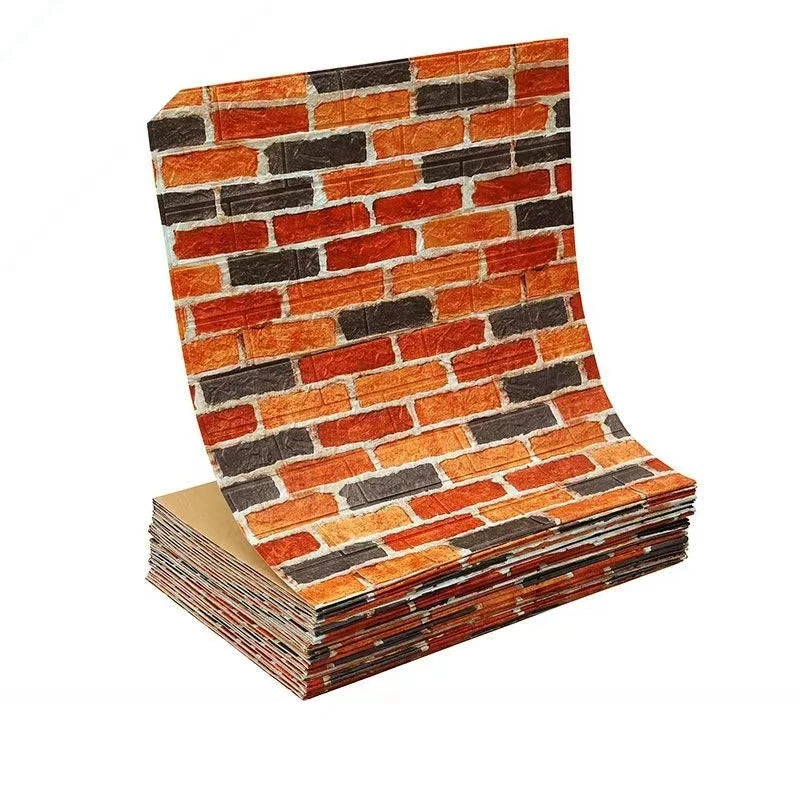 3D Brick Self-Adhesive Waterproof Wallpaper