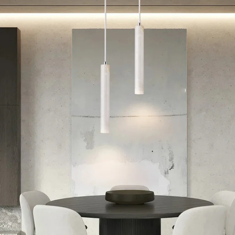 Wood Tube LED Pendant Ceiling Lamp